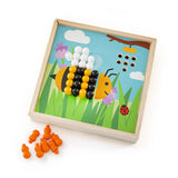 Bigjigs Wood Insteekmozaiek Game Garden