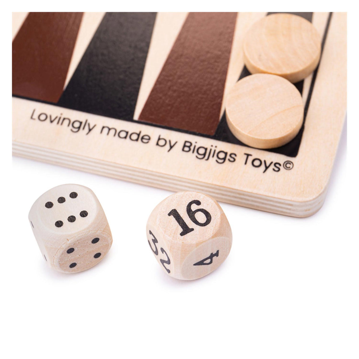 Jeu de société en bois de backgammon Bigjigs