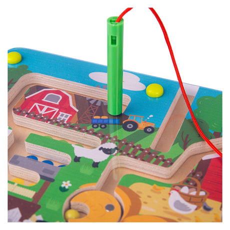Jeu de labyrinthe magnétique Bigjigs - ferme