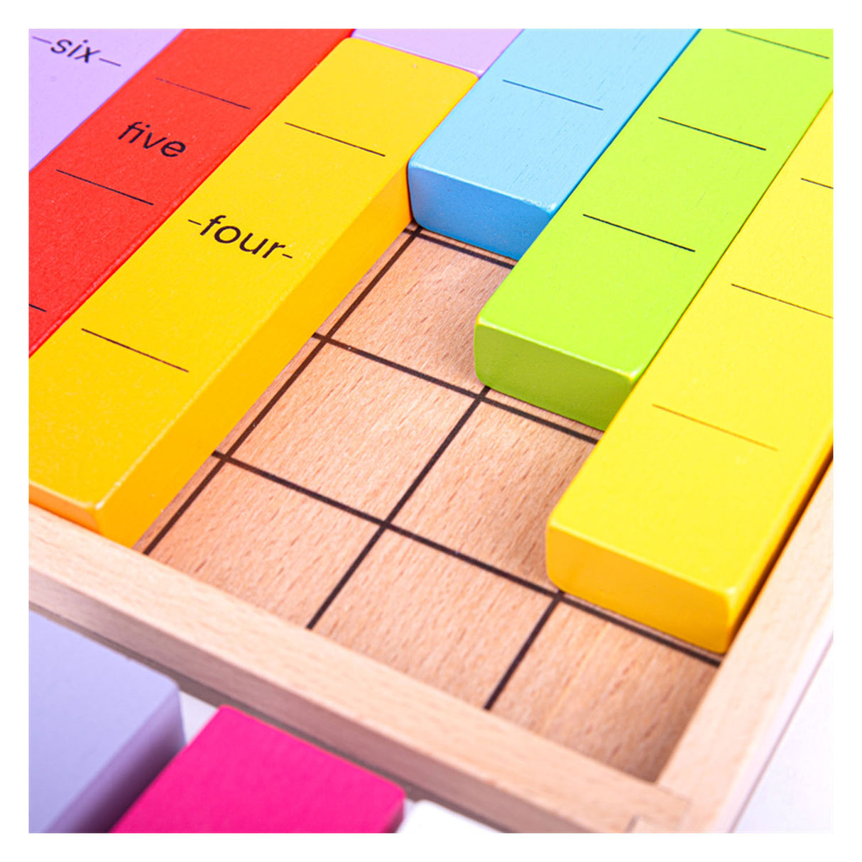 Jeu de mathématiques en bois Bigjigs reliant les nombres
