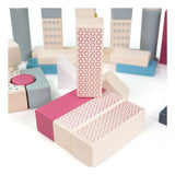 Blocs de construction en bois Bigjigs dans un tonneau de stockage, 50 pièces