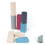 Blocs de construction en bois Bigjigs dans un tonneau de stockage, 50 pièces