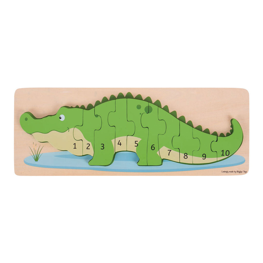 Bigjigs Tre Tel Puzzle Crocodile, 10.