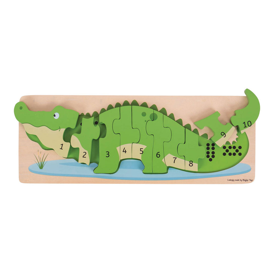 Bigjigs Tre Tel Puzzle Crocodile, 10.