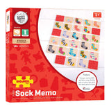 Bigjigs Wooden Memo Game Barered Socks, 32DLG.