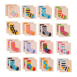 Bigjigs Wooden Memo Game Barered Socks, 32DLG.