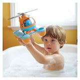 Jouets verts hélicoptère de mer orange bleu