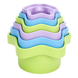 Gobelets empilables jouets verts - étoiles