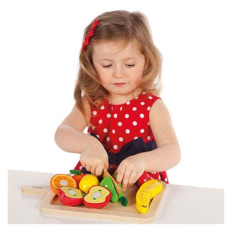 Ensemble de jeu de fruits à découper en bois Tidlo, 16 pièces.