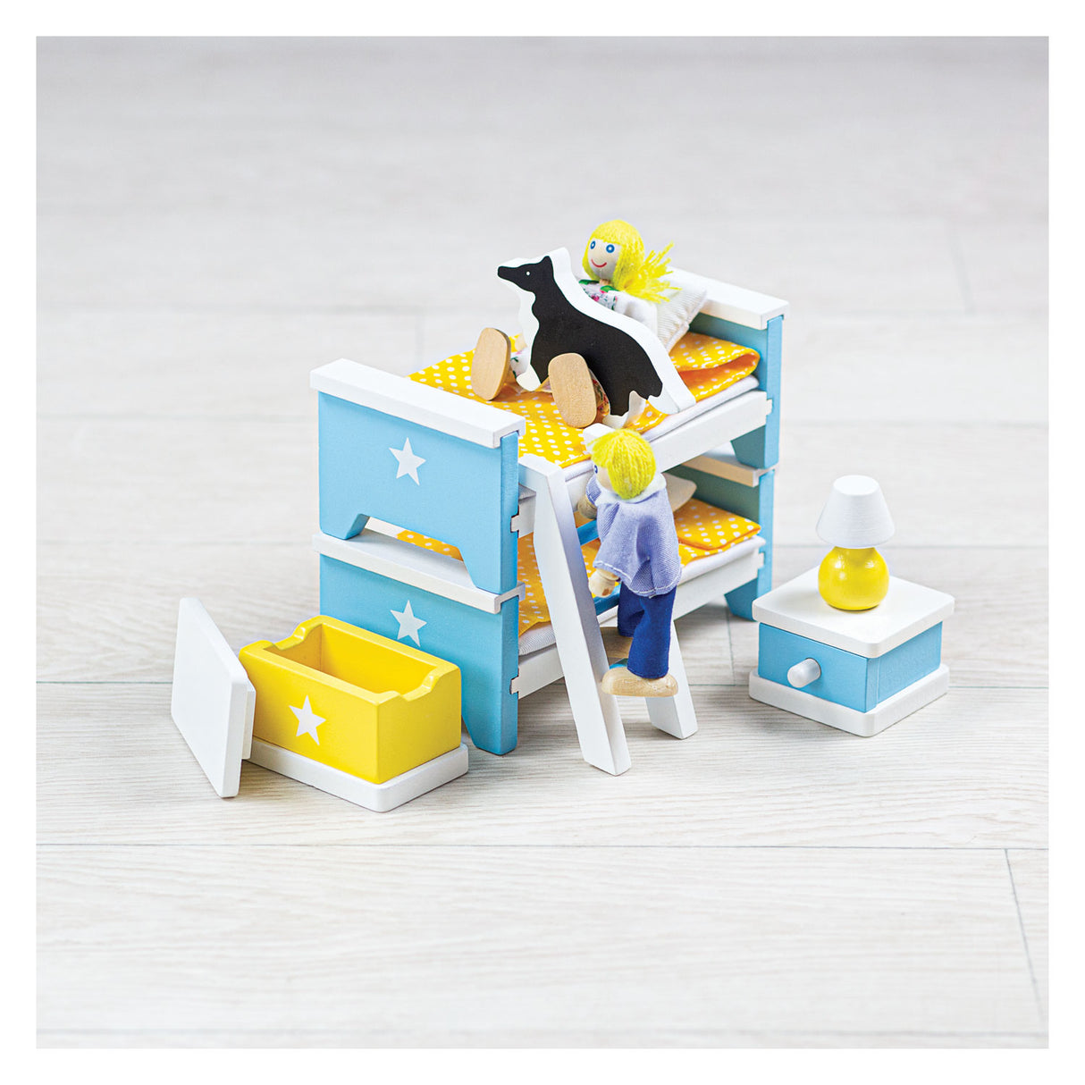 Tidlo Wooden poppenhuis meubles pour enfants