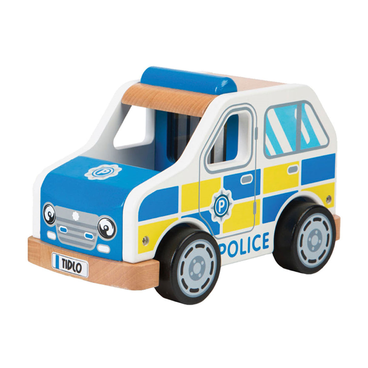 Voiture de police en bois Tidlo