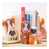 Tidlo Wooden Mattroosjka Farm Animaux empilables, 10dlg.