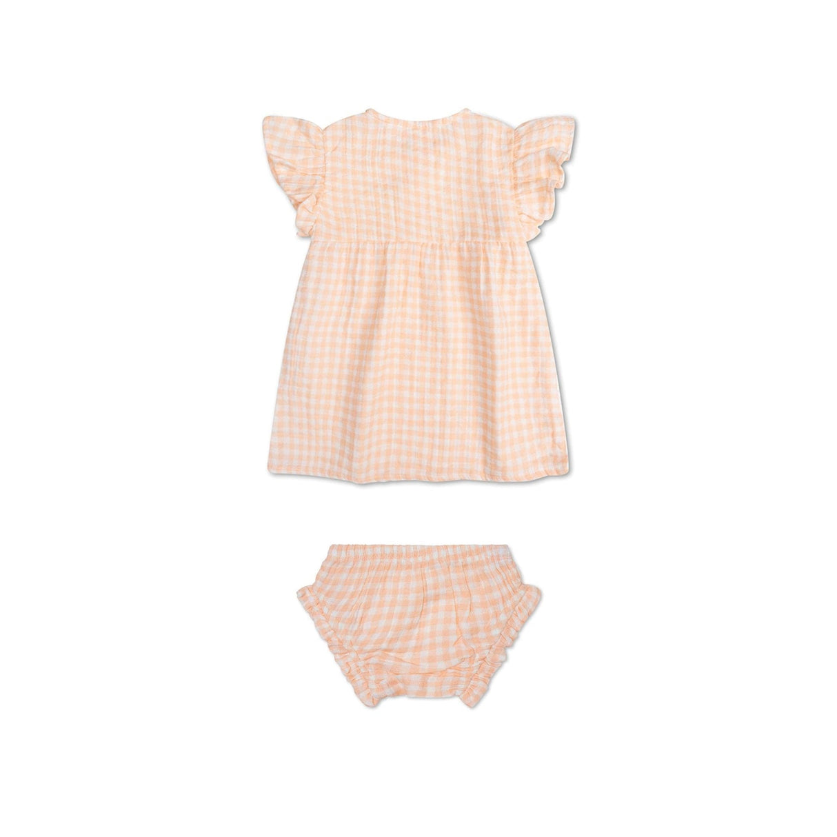 Grille du coucher du soleil | ensemble fille blanc orange plage - mousseline