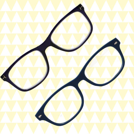 Lunettes de lecture Spectrum bleu noir assorties carrées