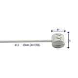 Câbles intérieurs REM Elvedes 2250 mm en acier inoxydable lisse Ø1,5 mm T-Nipple (100 pièces)