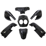Jeu de plaques de bordure 9 pièces pour Yamaha Neos - année 2008 - 2011 - modèle 2 et 4 temps - noir métallisé