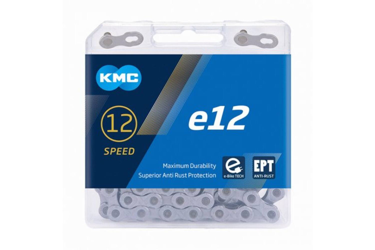 KMC E12 EPT Bicycle Chain 130 Silver Links