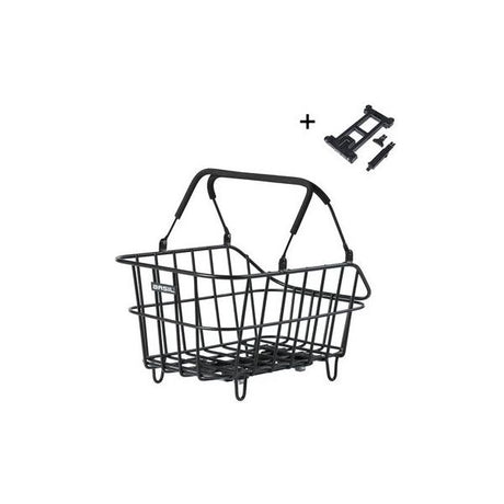 Panier à vélo Basil cento alu avec fixation cible 14 litres 39 x 24 x 15 - noir