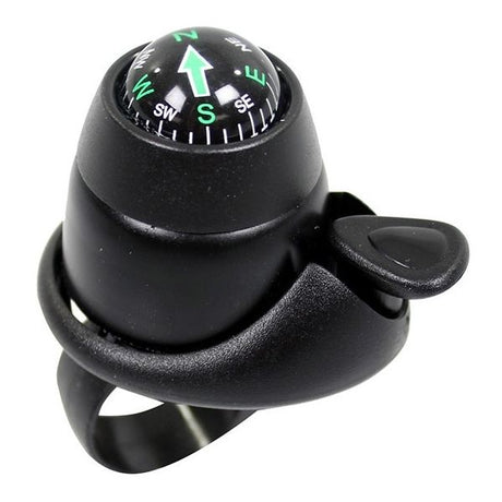 Cloche de vélo avec boussole 34 mm noir