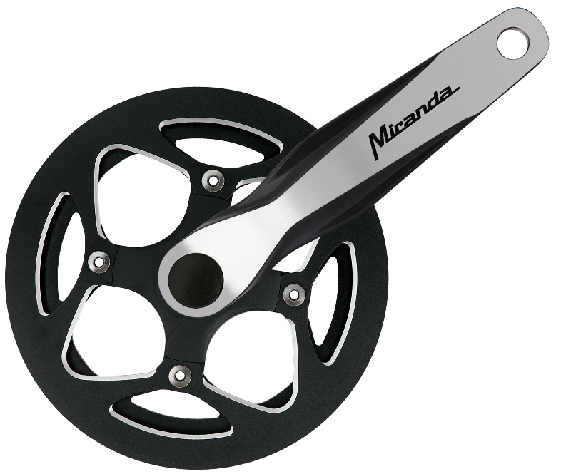 Miranda Cranket Alfa 1r plus 46 tands 3 32 CRANK D'ACIER DE LEAF