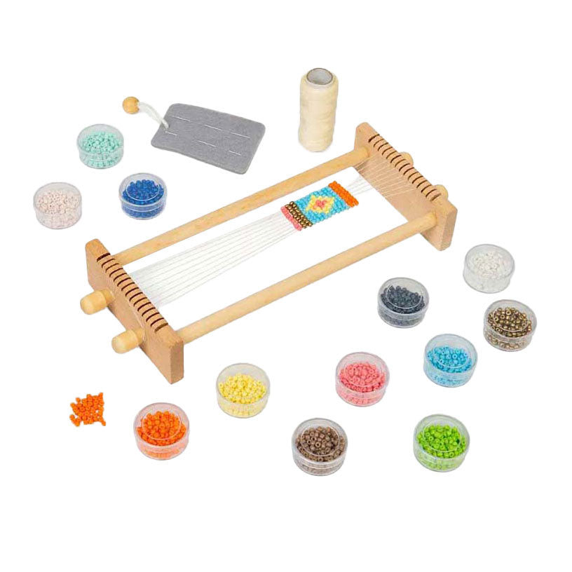Métier à tisser à perles en bois Bigjigs