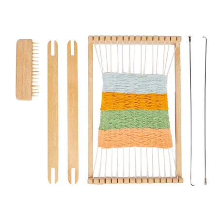 Ensemble de métiers à tisser en bois Bigjigs, 10 pièces.