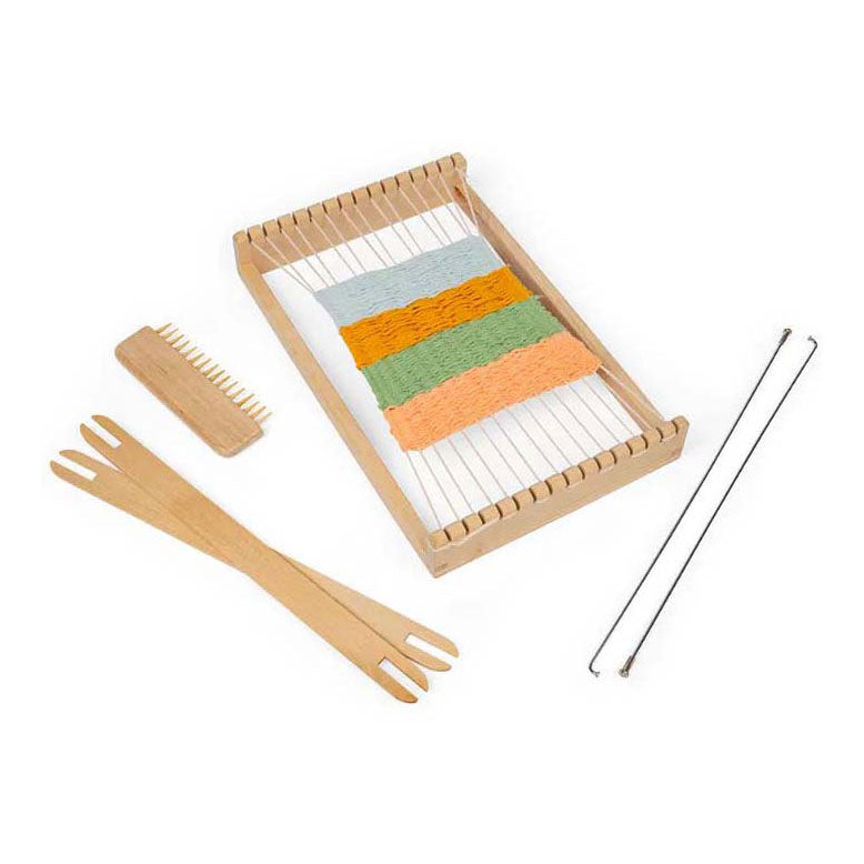 Ensemble de métiers à tisser en bois Bigjigs, 10 pièces.