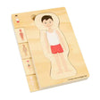 Puzzle d'anatomie en bois Bigjigs - garçon, 26 pcs.