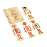 Puzzle d'anatomie en bois Bigjigs - fille, 26 pcs.