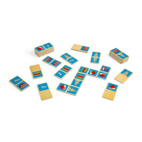 Jeu de dominos Londres en bois Bigjigs, 28 pièces.