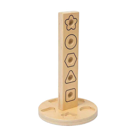 Tour à écrous et boulons en bois Bigjigs, 11 pcs.
