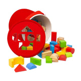 Blocs de construction colorés en bois Bigjigs, 80 pcs.