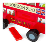 Figurine à tirer en bois pour bus de Londres Bigjigs