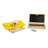 Ensemble d'ordinateur portable jouet en bois Bigjigs, 95 pièces.