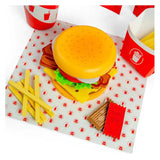 Ensemble burger et frites en bois Bigjigs, 48 ​​pièces.