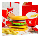 Ensemble burger et frites en bois Bigjigs, 48 ​​pièces.