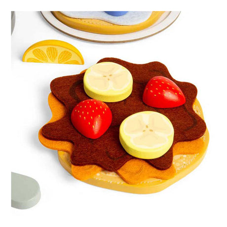 Ensemble de jeu de crêpes en bois Bigjigs, 16 pièces.