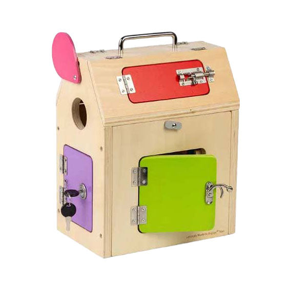 Maison en bois Bigjigs avec serrures et boulons, 5 pcs.