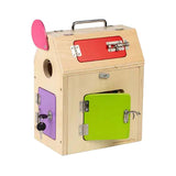 Maison en bois Bigjigs avec serrures et boulons, 5 pcs.