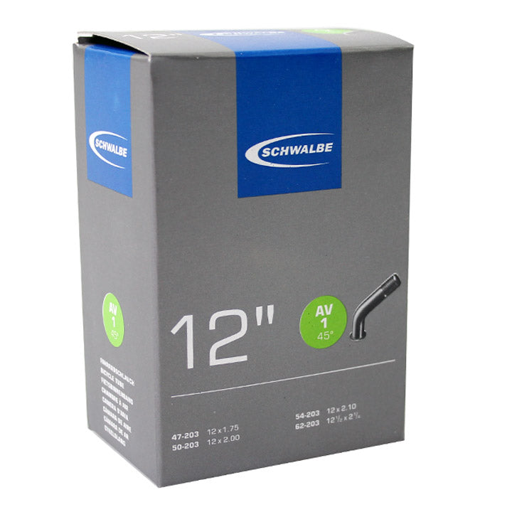 Schwalbe Tubo interno AV1 12 pulgadas 147 62-203 Valiel inclinado 45 ° grados