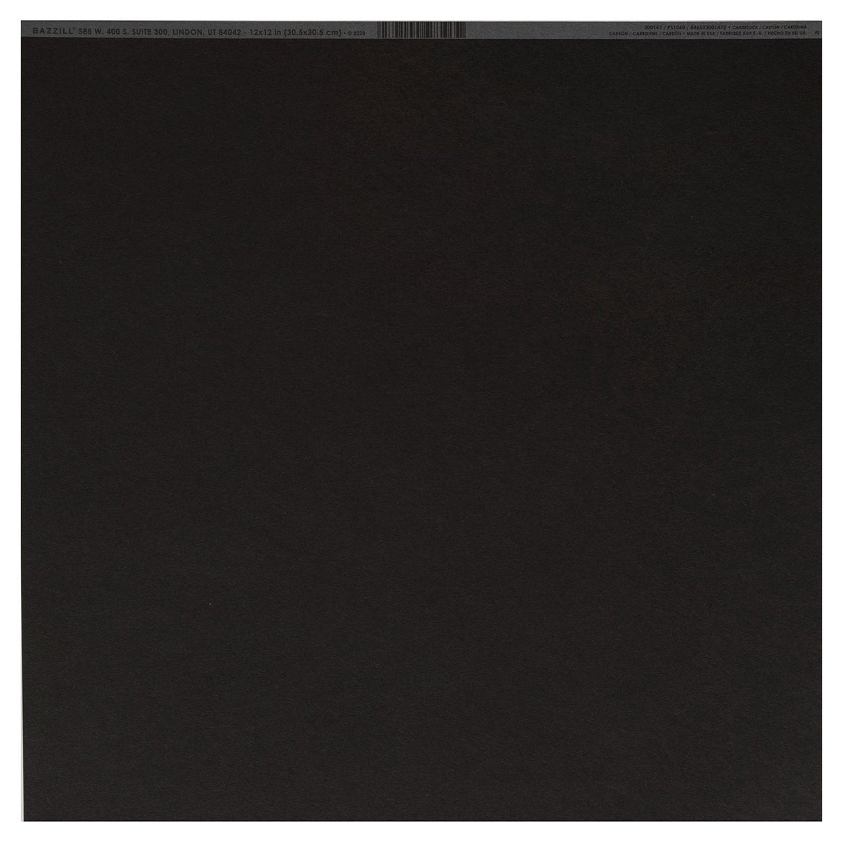 Bazzill • papier cartonné moucheté 30,5x30,5cm carbone