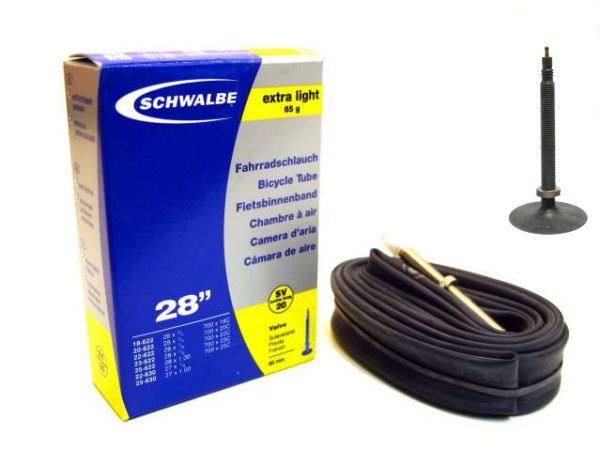 Schwalbe bannenzegen Tube sv20 60mm 28 Zoll Rennen 18-622 extra Liicht 65GR