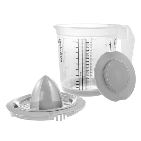Gobelet doseur Keeper 1l + presse-agrumes gris