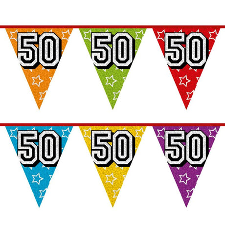 Ligne de drapeau holographique Boland 50 ans 8 mètres