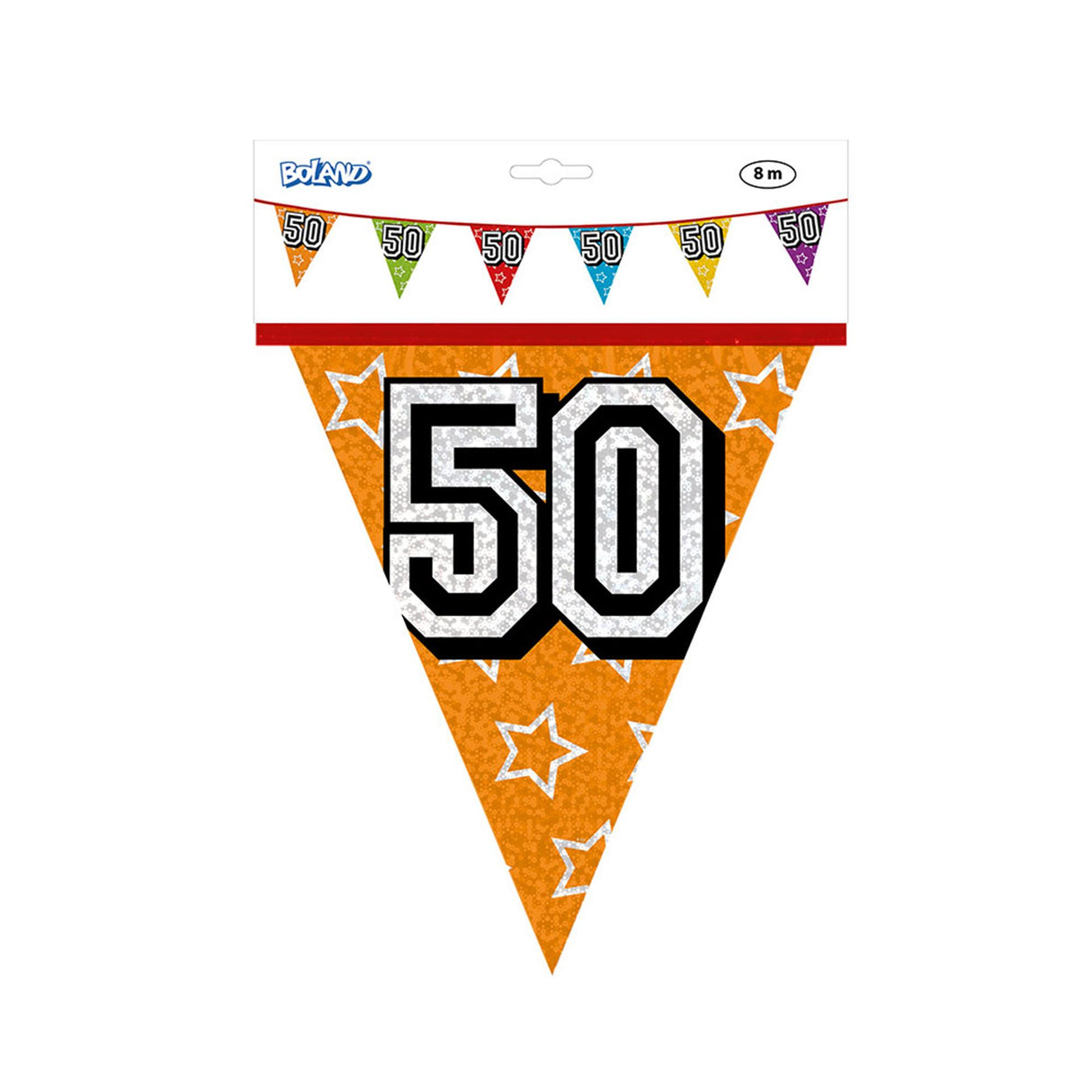 Ligne de drapeau holographique Boland 50 ans 8 mètres