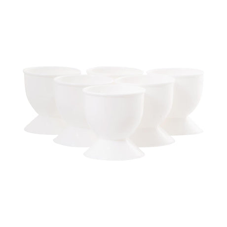 Coquetiers en plastique lot de 6 pièces blanc