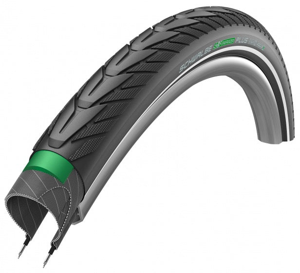 Schwalbe tire schwalbe plus greenguard 27.5 x 2.00 50-584 mm black with reflection