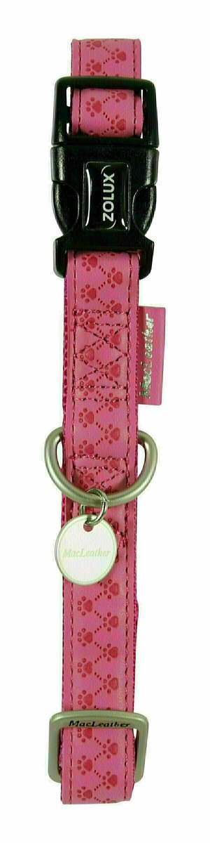 Collier en cuir rose
