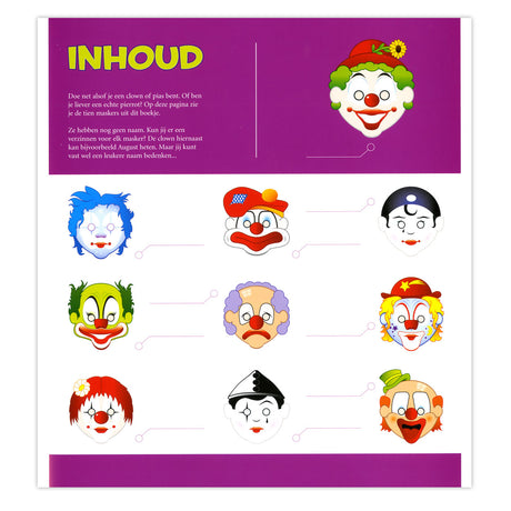 Masques de la Maison Centrale du Livre : clowns