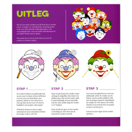 Masques de la Maison Centrale du Livre : clowns